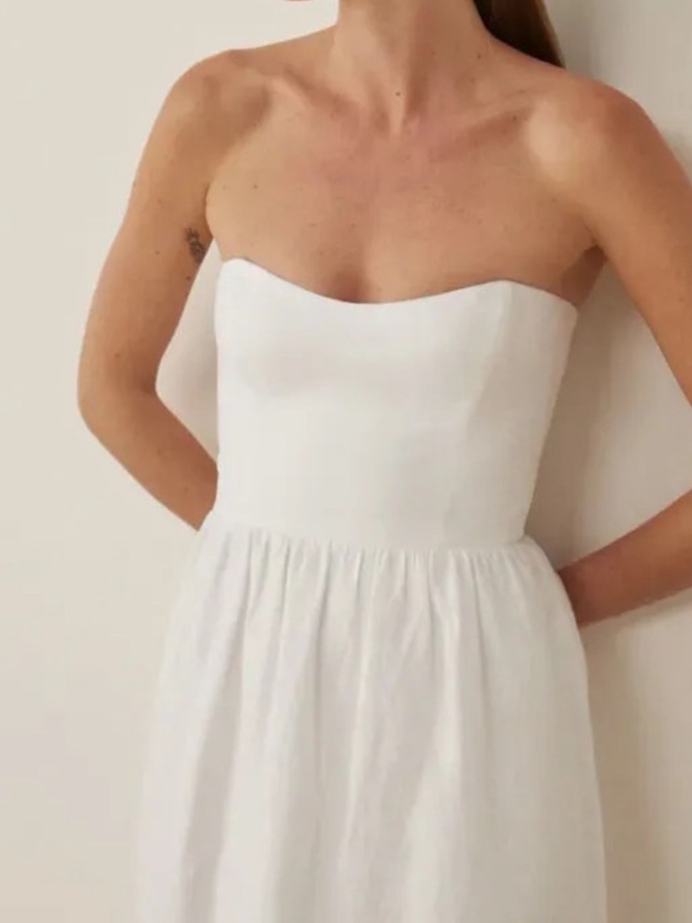 REFORMATION Fettucine Dress in White